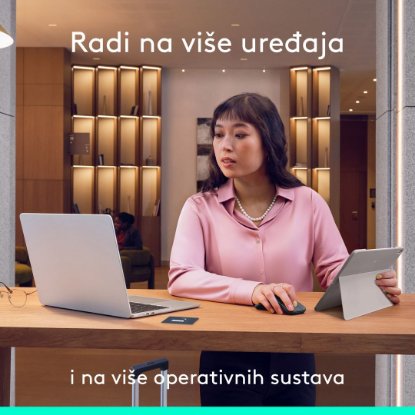 Miš LOGITECH Mobi Fold, bežični, crni