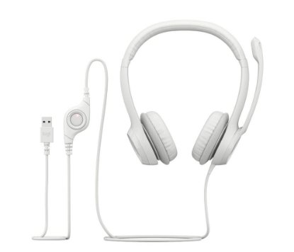 Slušalice LOGITECH H390, USB, bijele