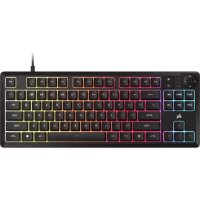 Tipkovnica CORSAIR K55 CORE TKL RGB, membranska, US Layout, USB, crna