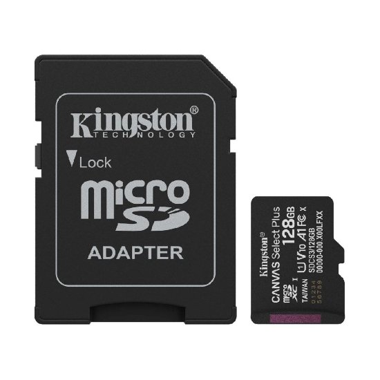 Memorijska kartica KINGSTON Canvas Select Plus SDCS3/128GB, microSD 128GB, Class 10 UHS-I, s adapterom
