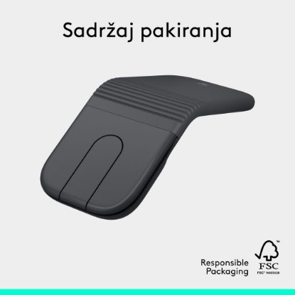 Miš LOGITECH Mobi Fold, bežični, crni