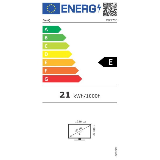 Monitor 27" BENQ GW2790 9H.LLTLJ.LBE, FHD, IPS, 100Hz, 5ms, 250cd/m2, zvučnici, crni