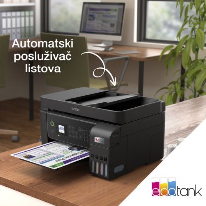 Multifunkcijski printer EPSON EcoTank L5310, printer/scanner/copy/fax, 5760 dpi, USB, LAN, WiFi, crni