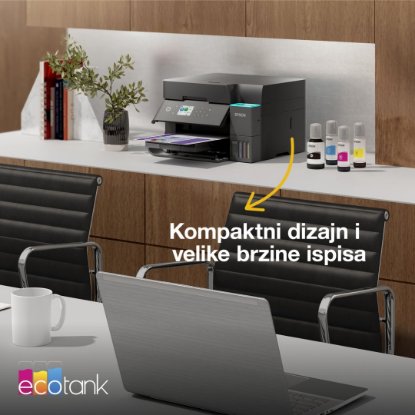 Multifunkcijski printer EPSON EcoTank L6370, printer/scanner/copy, 4800 x 1200, USB, LAN, WiFi, crni