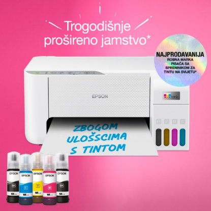 Multifunkcijski printer EPSON EcoTank L3276, printer/scanner/copy, 5760 x 1440, WiFi, USB, bijeli