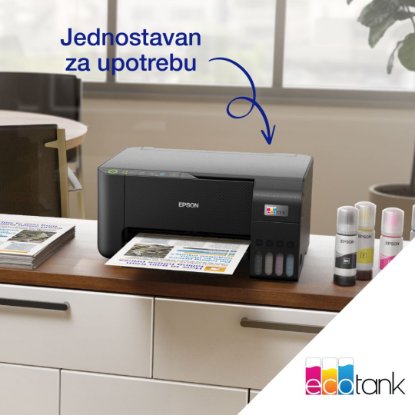 Multifunkcijski printer EPSON EcoTank L3270, printer/scanner/copy, 5760 x 1440, WiFi, USB, crni