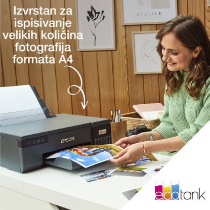 Printer EPSON EcoTank L8050 Photo, tintni, USB, WiFi, crni