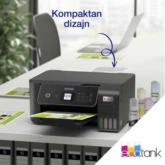 Epson Multifunkcijski printer EcoTank L3280, printer/scanner/copy, 5760 x 1440, WiFi, USB, crni