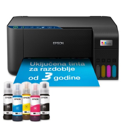 Multifunkcijski printer EPSON EcoTank L3271, printer/scanner/copy, 5760 x 1440, WiFi, USB, crni