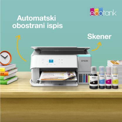 Multifunkcijski printer EPSON EcoTank L4366, printer/scanner/copy, 4800 x 1200, USB, WiFi, bijeli