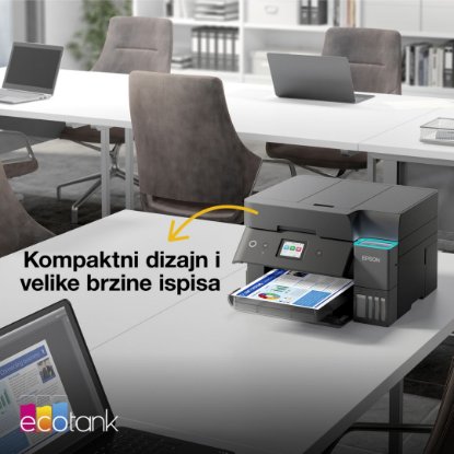 Multifunkcijski printer EPSON EcoTank L6390, printer/scanner/copy/fax, 4800 x 1200, USB, LAN, WiFi, crni