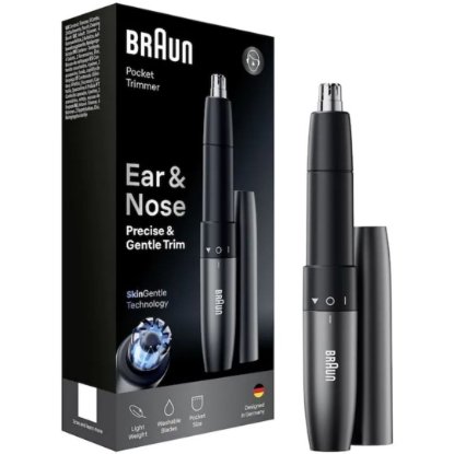 Trimer za nos i uši BRAUN EN20, SkinGentle, sivi