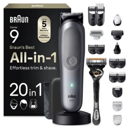 Trimer za bradu BRAUN AIO Serija 9 9500, 20u1, sivi