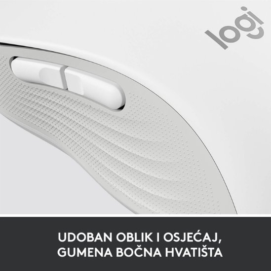 Miš LOGITECH M650 L, bežični, optički, 4000dpi, USB, BT, bijeli