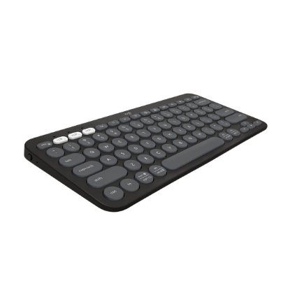Tipkovnica LOGITECH Pebble Keys 2 K380S, BT, kompaktna, crna
