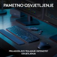 Tipkovnica + miš LOGITECH MX Keys S Combo, bežični, US layout, sivi