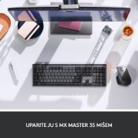 Tipkovnica LOGITECH MX Mechanical Tactile Quiet, bežična, BT, crna