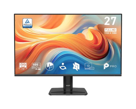Monitor 27" MSI PRO MP271 E14A, FHD, IPS, 300 cd/m2, 1 ms, 144 Hz, DisplayPort, HDMI, crni