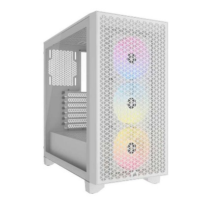 Kućište CORSAIR 3000D Airflow, RGB, window, MIDI, ATX, bijelo, bez napajanja