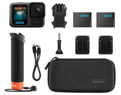 Sportska digitalna kamera GOPRO HERO13 Black Accessory Bundle, 5.3K60/4K120/2.7K240, 27MP, Touchscreen, Voice Control, HyperSmooth 6.0