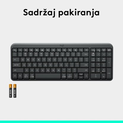 Tipkovnica LOGITECH K250 Compact Bluetooth Combo, bežična, crna