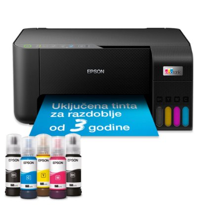 Multifunkcijski printer EPSON EcoTank L3270, printer/scanner/copy, 5760 x 1440, WiFi, USB, crni
