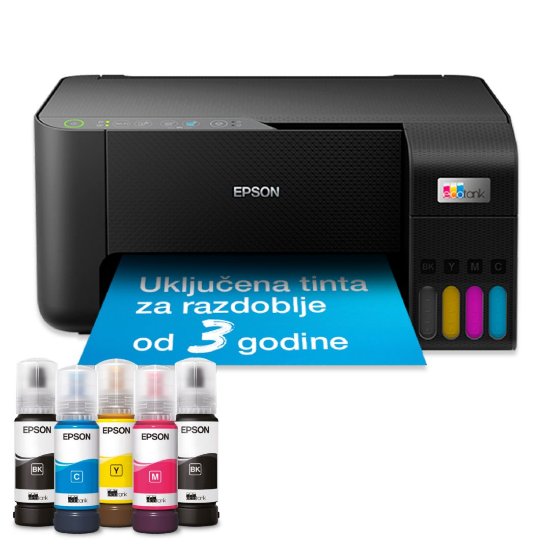 Epson Multifunkcijski printer EcoTank L3270, printer/scanner/copy, 5760 x 1440, WiFi, USB, crni
