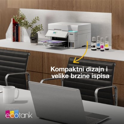 Multifunkcijski printer EPSON EcoTank L6376, printer/scanner/copy, 4800 x 1200, USB, LAN, WiFi, bijeli