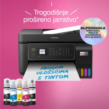 Multifunkcijski printer EPSON EcoTank L5310, printer/scanner/copy/fax, 5760 dpi, USB, LAN, WiFi, crni