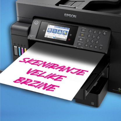 Multifunkcijski printer EPSON EcoTank L15150, printer/scanner/copy/fax, A3, 4800 dpi, USB, LAN, WiFi, crni