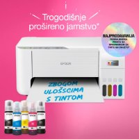 Multifunkcijski printer EPSON EcoTank L3276, printer/scanner/copy, 5760 x 1440, WiFi, USB, bijeli