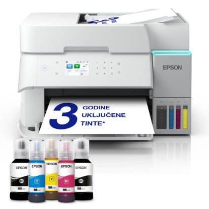 Multifunkcijski printer EPSON EcoTank L6376, printer/scanner/copy, 4800 x 1200, USB, LAN, WiFi, bijeli