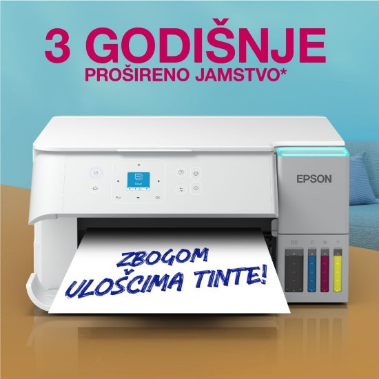 Multifunkcijski printer EPSON EcoTank L4366, printer/scanner/copy, 4800 x 1200, USB, WiFi, bijeli