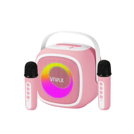 Zvučnik VIVAX BS-20 Duo Pink, BT, USB, AUX, karaoke, 20W, rozi
