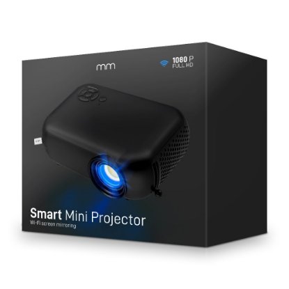 Projektor LED MIKAMAX Smart Mini projector, 480x360, 1800 lumena, 2000:1, HDMI, USB, WiFi, crni