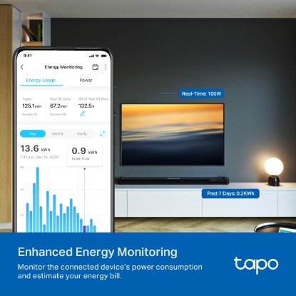 Bežična pametna utičnica TP-LINK Tapo P115, WiFi, Tapo App, praćenje potrošnje