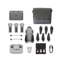 Dron DJI Air 3S Fly More Combo (DJI RC-N3), 4K UHD kamera, 3-axis gimbal, vrijeme leta do 45min, upravljanje daljinskim upravljačem, sivi