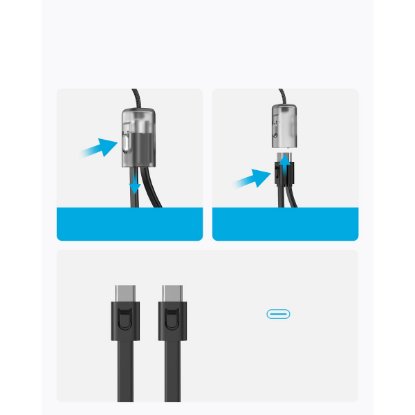 Mobilni USB punjač ANKER Powerbank 20000mAh, 30W, USB-C kabel, crni