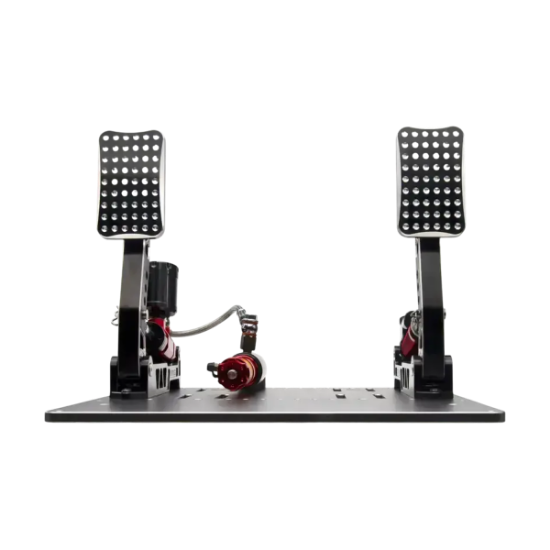 Pedale SIMAGIC P2000-S100RF Crimson Edition, Gaming, PC, 2 pedale, hidraulične, 100 kg Load Cell, crne