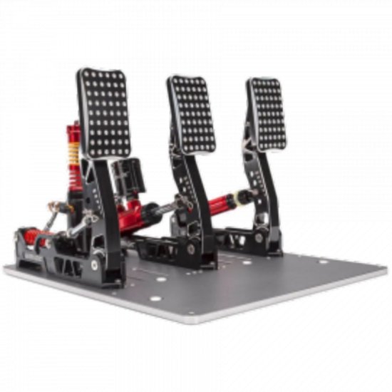 Pedale SIMAGIC P2000-S200R S310 Crimson Edition, Gaming, PC, 3 pedale, hidraulične, 200 kg Load Cell, crne