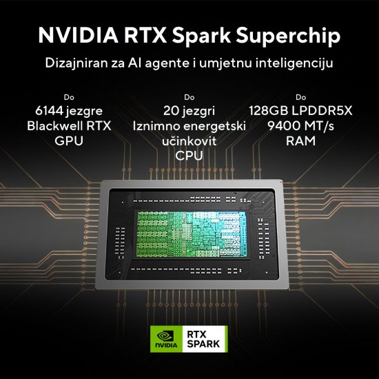 Laptop ASUS ProArt P16 H7607BA-SE004X / NVIDIA RTX Spark N1X, 64GB, 1000GB SSD, NVIDIA Blackwell RTX GPU, 16" UHD+ OLED Touch, Windows 11 Pro, crni