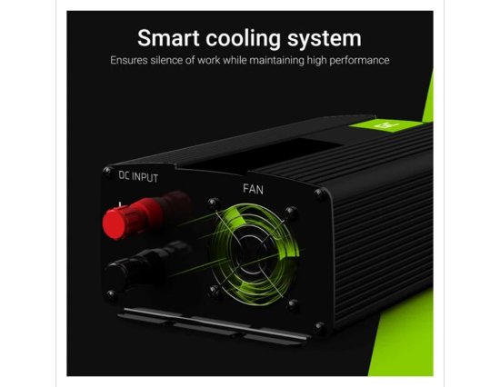 Strujni inverter GREEN CELL, 12V na 230V, 1000W/2000W Pure Sine Wave (INV09)