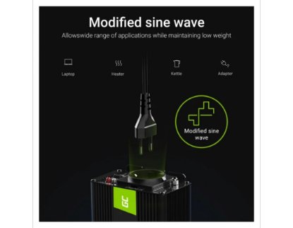Strujni inverter GREEN CELL, 12V na 230V, 500W/1000W (INV03DE)