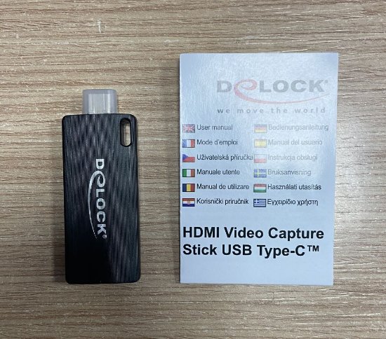 OPEN BOX - Adapter DELOCK, USB-C (M) na HDMI (Ž) Video Capture, 4K 30Hz, crni