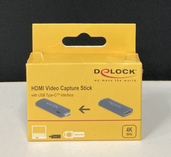 OPEN BOX - Adapter DELOCK, USB-C (M) na HDMI (Ž) Video Capture, 4K 30Hz, crni