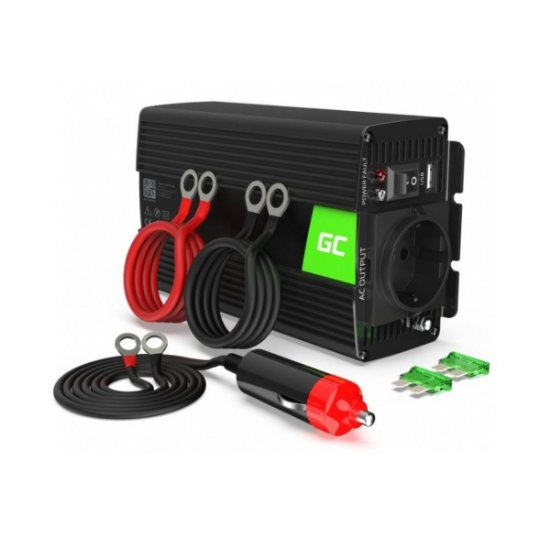 Strujni inverter GREEN CELL, 12V na 230V, 500W/1000W (INV03DE)