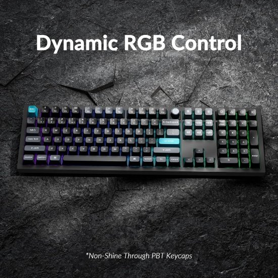 Tipkovnica KEYCHRON Q6 Ultra, RGB, Silk POM Red Switch, UK Layout, bežična, crna