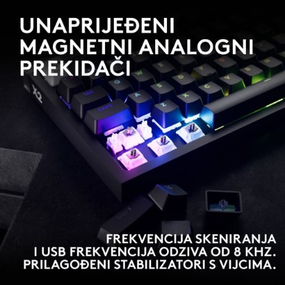 Tipkovnica LOGITECH PRO X2 Rapid, mehanička, crna