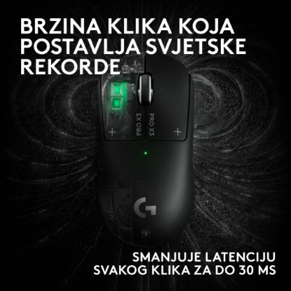 Miš LOGITECH PRO X3 Superstrike, Gaming, optički, 48000dpi, USB, crni