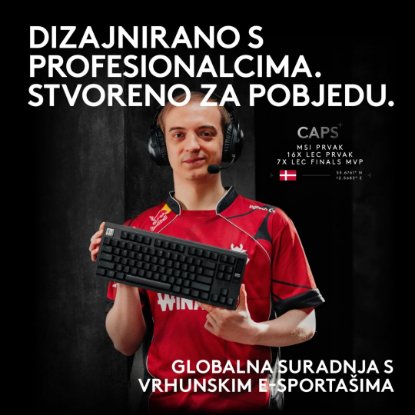 Tipkovnica LOGITECH PRO X2 Rapid, mehanička, bijela